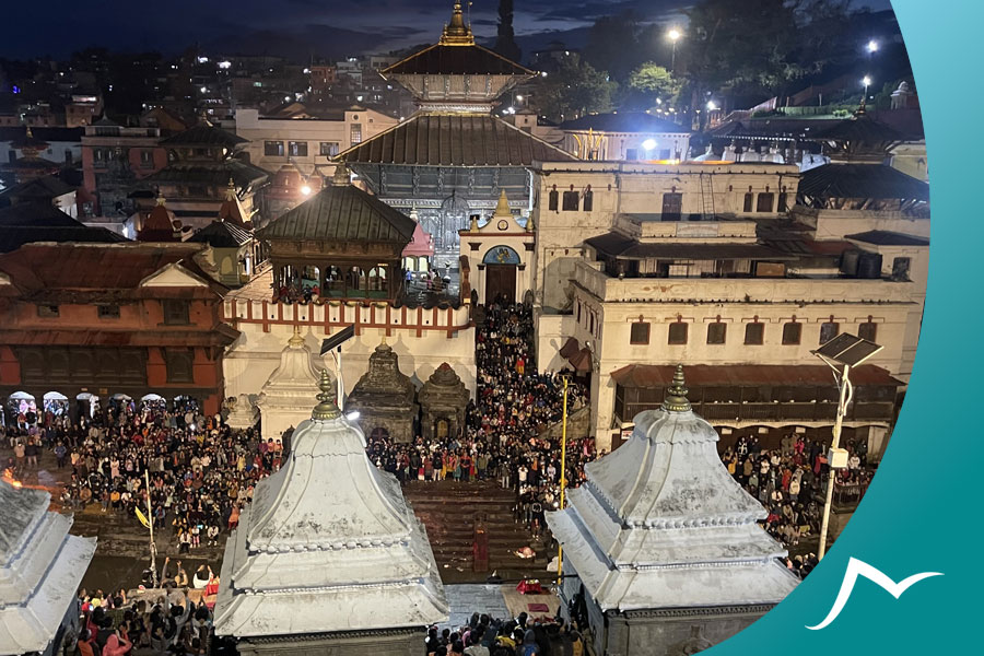 Psupatinath-view-form-Slesmantak-Forest Sacred Delight: Enchanting Aura of Pashupatinath Temple in the Evening